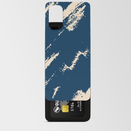Abstract Charcoal Art Blue Beige Android Card Case