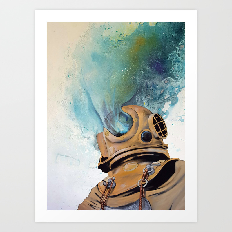 Deep Sea Diver 2 Art Print By Art87jr Society6