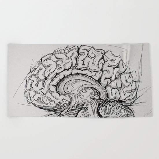 Brain Beach Towel