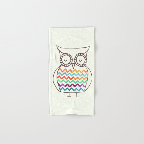 Chevron Owl Hand & Bath Towel