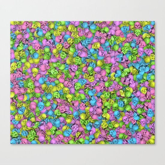 Neon skulls Canvas Print