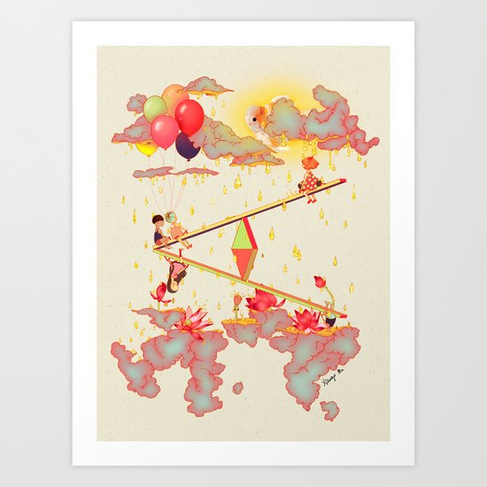 Cloudy Art Print