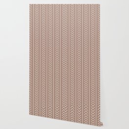 Mid-tone Brown White Modern Stripe Chevron Pattern Pairs 2023 COTY Redend Point SW 9081 Wallpaper