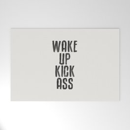 Wake Up Kick Ass Welcome Mat