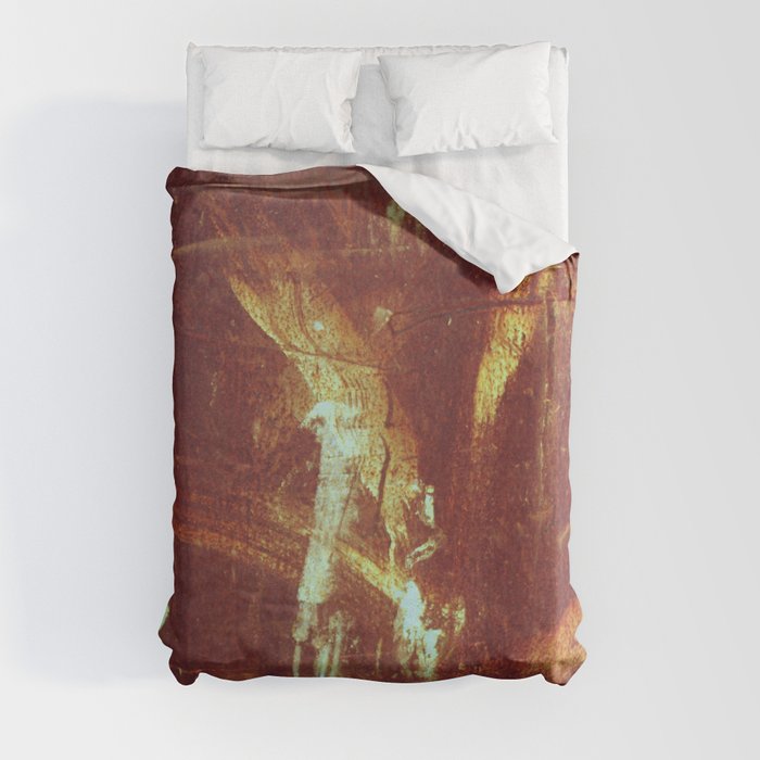 Old rusty surface texture background.  Duvet Cover