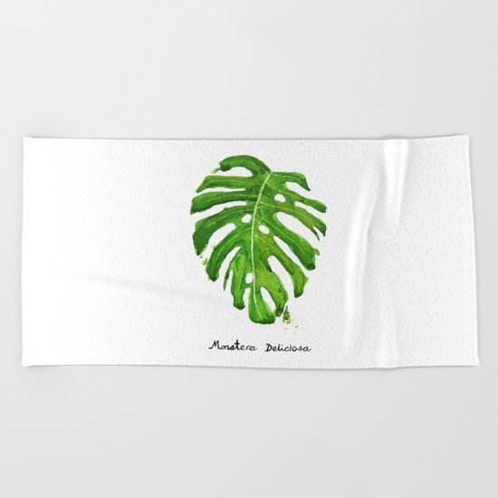 Monstera Deliciosa Beach Towel
