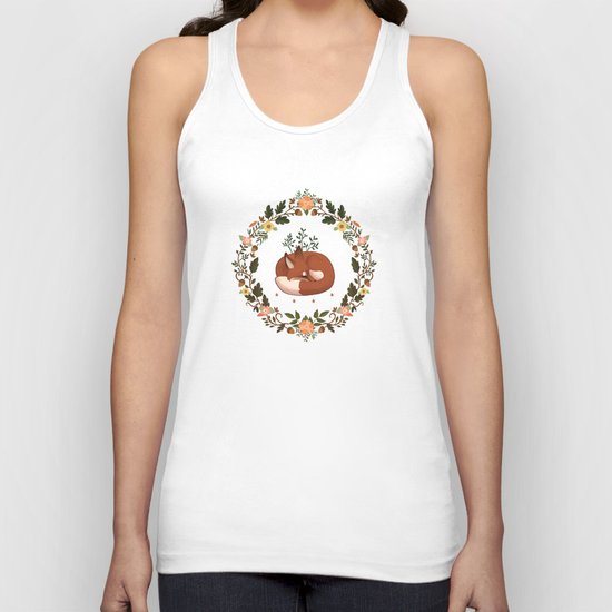 Sleeping Fox Unisex Tank Top