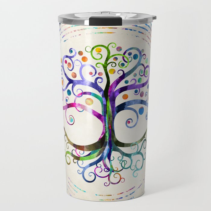 Watercolor Tree of life Travel Mug