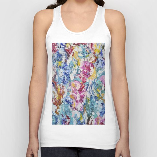 Abstract floral painting Unisex Tank Top