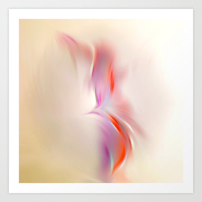 Flow art - haptic structure  -  abstract wind painting109 - decor design Art Print