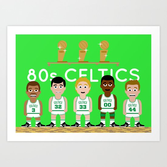 The 1980s Celtics Art Print