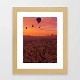 Balloons on Cappadocia Valley Framed Art Print