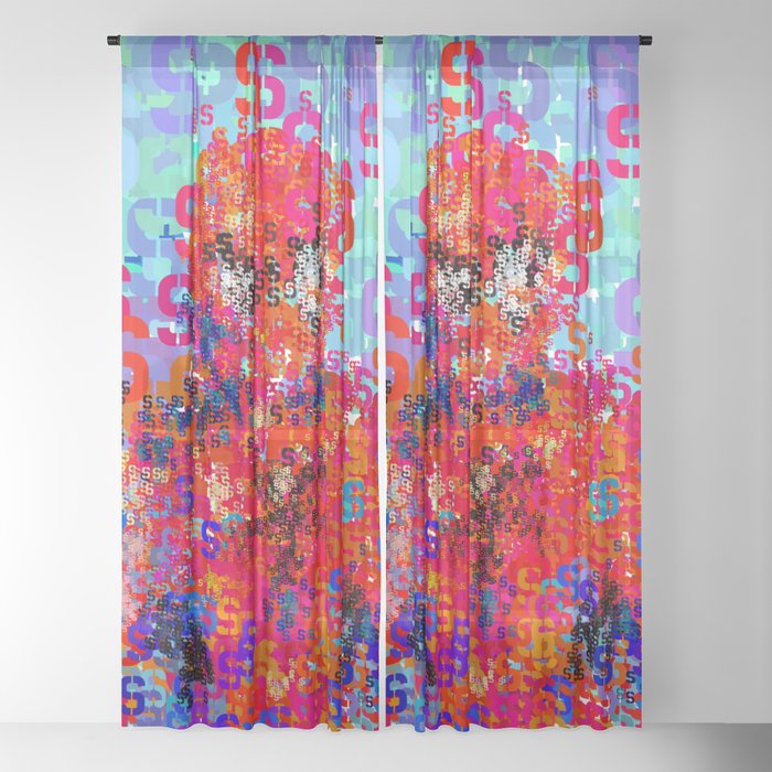 Superhero Type Art Comics Spider Sheer Curtain By Notsniw Society6