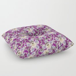 Fantasy Flower 1 Purple Floor Pillow
