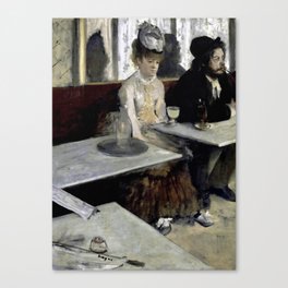 Edgar Degas | In a Café, 1873 Artwork Canvas Print