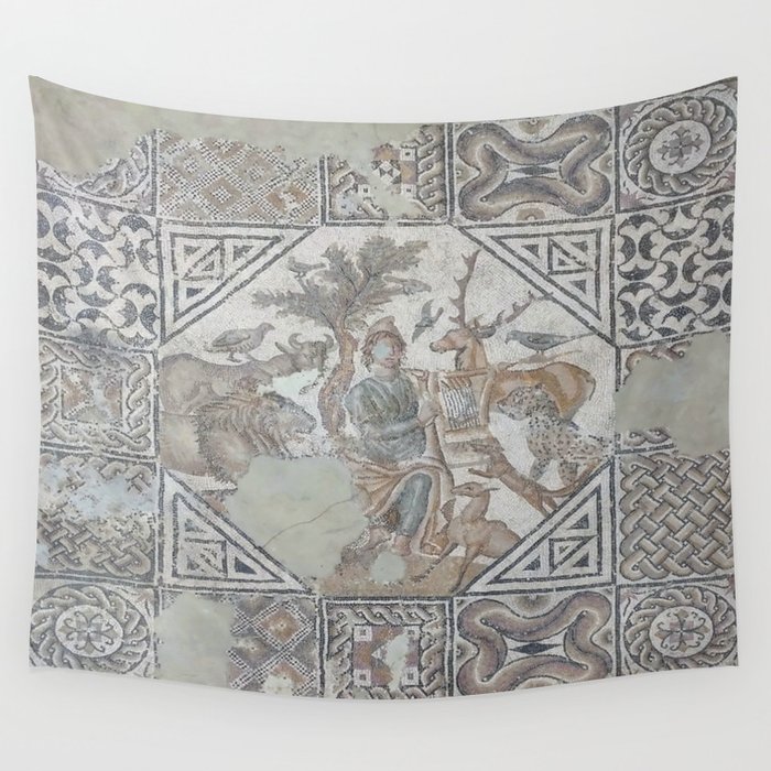 Ancient Roman Villa Mosaic Floor Arles Provence France Wall Tapestry