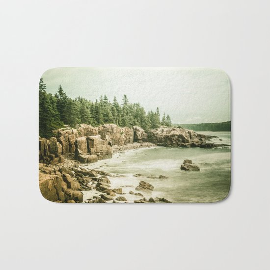 Acadia National Park Maine Rocky Beach Bath Mat