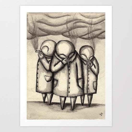 The Smokers Art Print