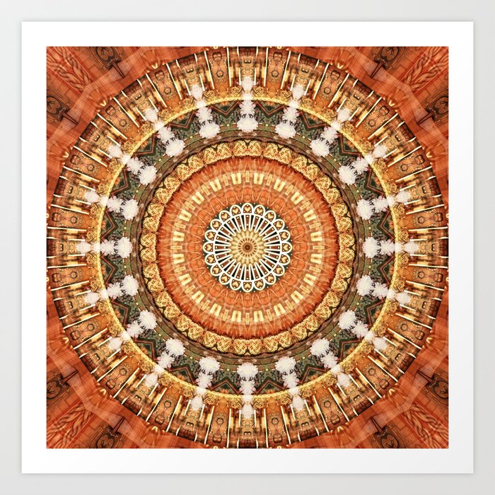 Mandala thankfulness Art Print