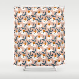 coneflowers - spa peach Shower Curtain