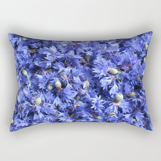 Bed of cornflowers Rectangular Pillow
