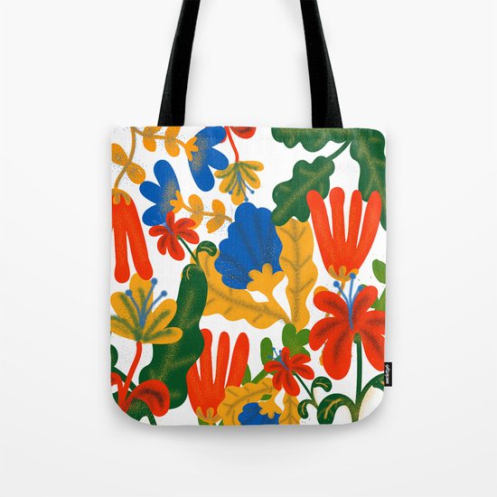 Tropical Flower Pattern II Tote Bag