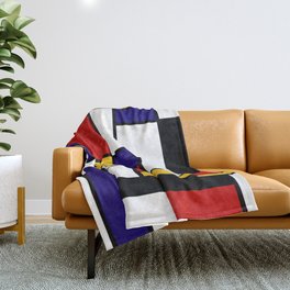 Mondrian Shape Art Throw Blanket