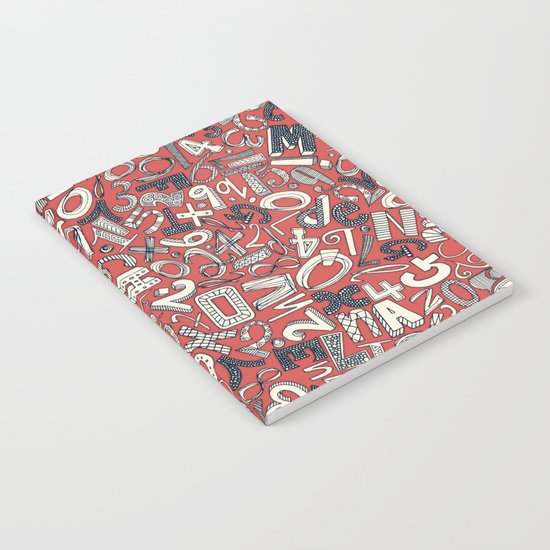 A1B2C3 coral red Notebook