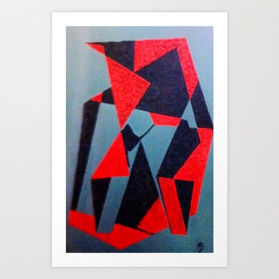 Red and Black Art Print