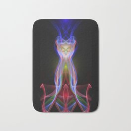 9185 The Joining of Two Energies, Becoming One Bath Mat | Abstract, Vulva, Phallic, Sexual, Conception, Smoke, Photo, Energy, Spiritwork, Birth 
