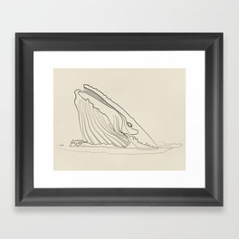 The Whale Line Framed Art Print