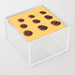 Chocolate Donuts Arranged in a Pattern Acrylic Box