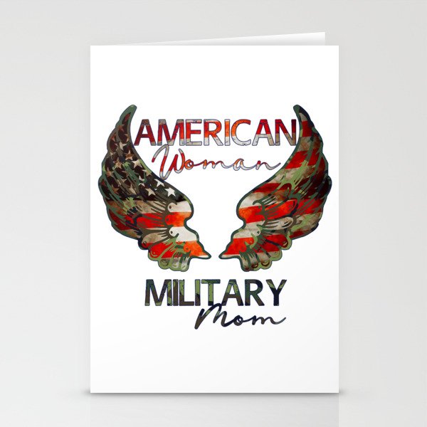 American Woman Military Mom Stationery Cards