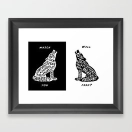 The One You Feed - Two Wolves legend Framed Art Print
