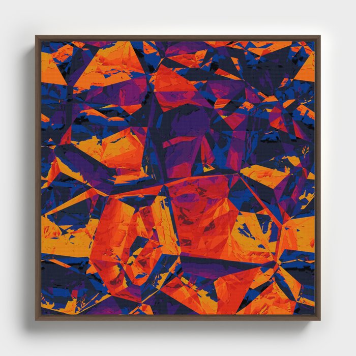 Scattered Abstract  Framed Canvas