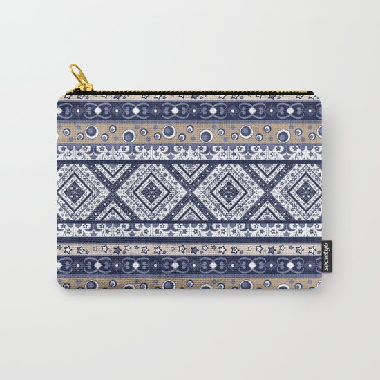 Abstract ornament. Rustic . Stripe. Carry-All Pouch