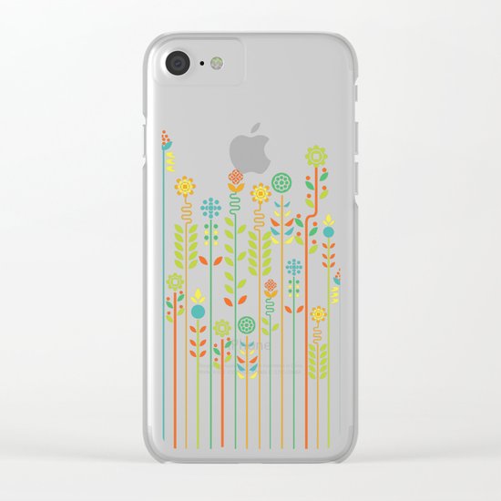 Overgrown flowers Clear iPhone Case