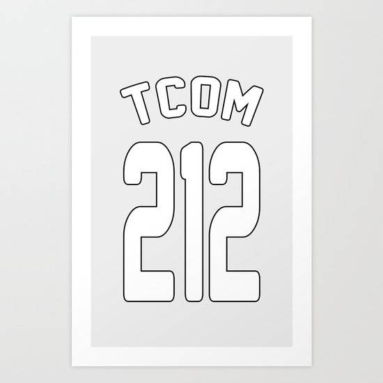 TCOM 212 AREA CODE JERSEY Art Print