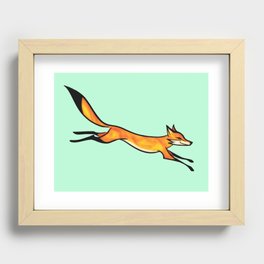 Running Fox Recessed Framed Print
