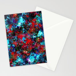 Angry sky and red petals Stationery Card