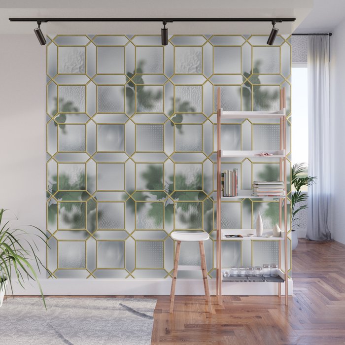 Art Deco Glass Partition Wall Mural by Vannina | Society6