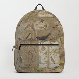 Antique Aviary Backpack | Victorian, Birdstationery, Nature, Birdcage, Birdprint, Showercurtain, Naturalhistory, Rustic, Painting, Birdgift 