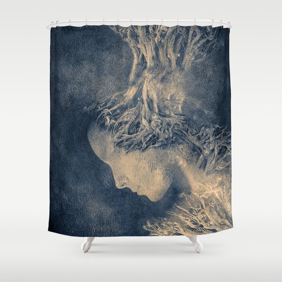 Dark portrait II (colour option) Shower Curtain