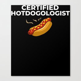 Hot Dog Chicago Style Bun Stand American Canvas Print