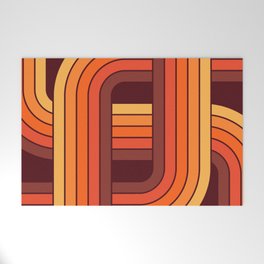 Retro Geometric Abstract Design 326 Welcome Mat