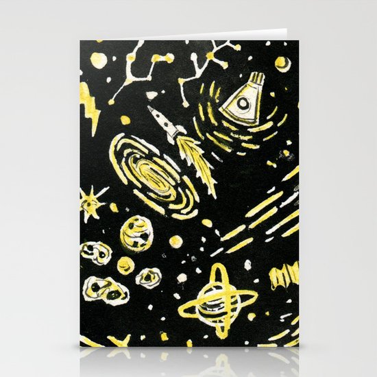 Space Beard Guy Stationery Cards