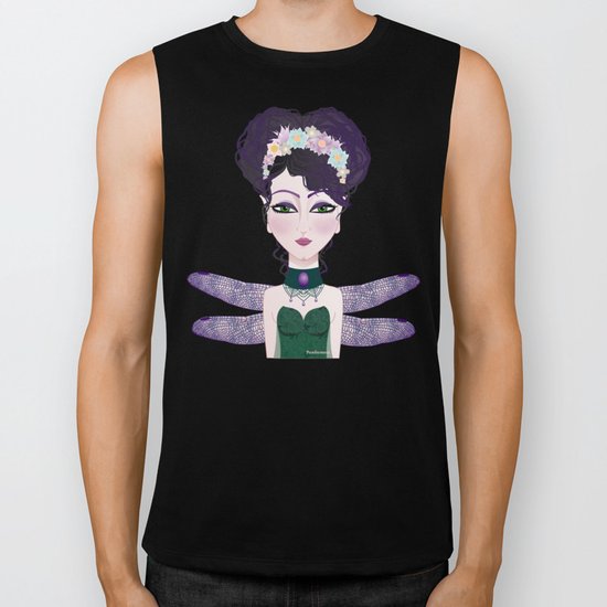 Dragonfly Fairy Biker Tank