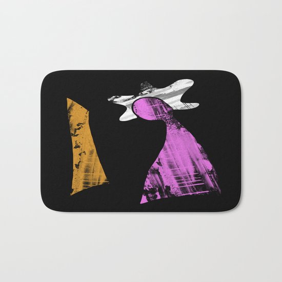 Perplexed - Abstract, pastel artwork Bath Mat