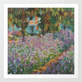 Monet - The Artist's Garden at Giverny Art Print | Flowers, Painting, Paiting, Artwork, Garden, Print, Artist, Contemporary, Paint, Giverny 