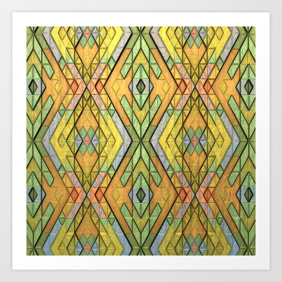 Deco Diamonds Art Print